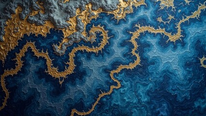 Obraz premium Blue abstract map texture