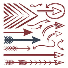 Hand-drawn Arrow Collection: Rustic, Tribal, and Modern Design Elements for Branding and Web Design.