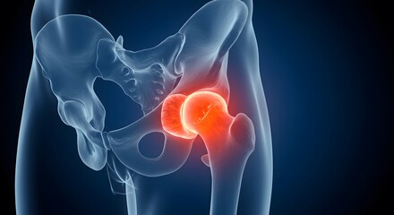 Painful Human Hip Joint Inflammation Anatomy