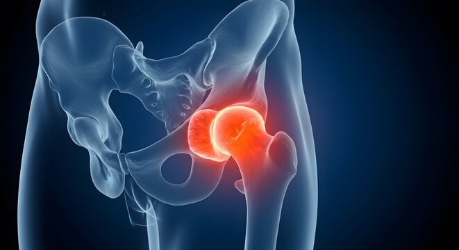 Painful Human Hip Joint Inflammation Anatomy