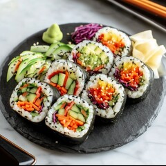 Vegan Sushi Roll with Avocado
