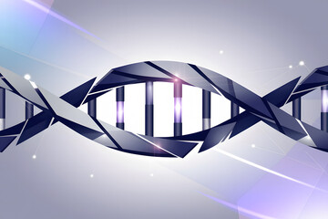 Abstract DNA double helix design, perfect for scientific presentations.
