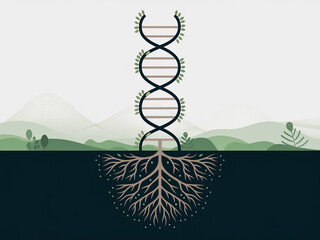 DNA Roots: A visual representation of genetic inheritance.