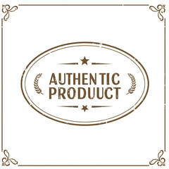 Fototapeta premium Authentic Product Label Vector - Original Quality Stamp Design 