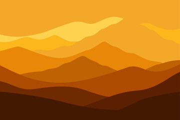 Fototapeta premium Highland Hills Under Warm Golden Tones and Fading Light