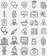 Medical Icons Healthcare, Medicine, and Diagnostic Symbols