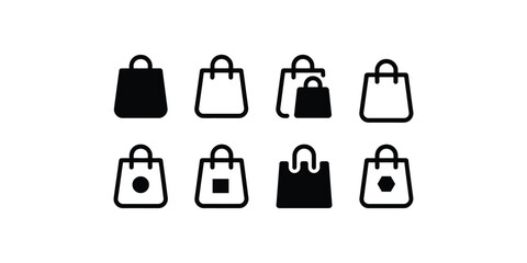 Vector art of various shopping bag icons