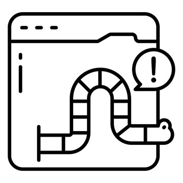 Creative design icon of web worm