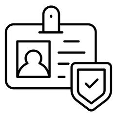 An icon design of secure id card