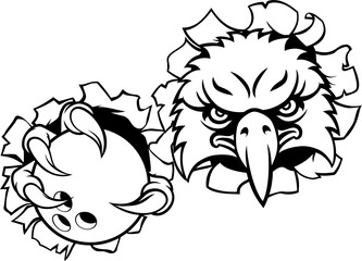 Eagle Hawk Bowling Ball Bald Eagles Mascot