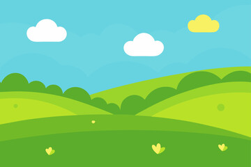 Fototapeta premium lime green meadow under sky