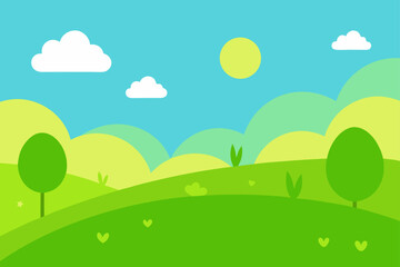 Obraz premium lime green meadow under sky