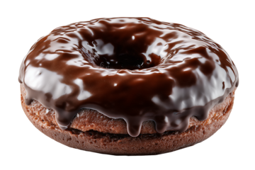 Dark Chocolate Glazed Pastry On Dark Background