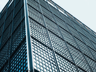 Modern building Steel frame facade square Geometric pattern exterior Architecture details