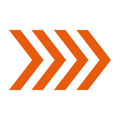 Red road closed sign icon with a directional arrow symbol vector illustration