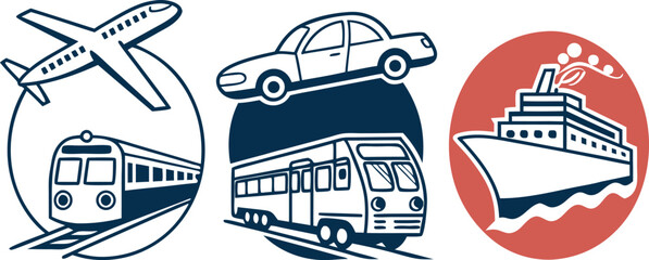 Transportation Icons Vector