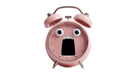 Obraz premium Alarm clock with cartoonish facial expression