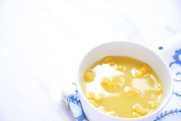 粒々のコーンがたっぷり入ったコーンポタージュ
