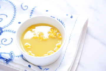 粒々のコーンがたっぷり入ったコーンポタージュ
