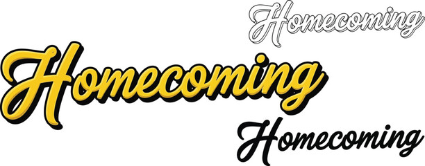 Homecoming celebration event design template vector graphic design vintage style typography element vector