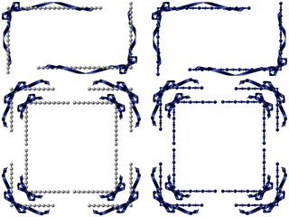 リボン、パールF2、14紺 © qwe