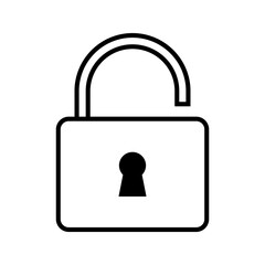 Lock icon. Padlock open and closed. Locked and unlocked icon. Security symbol. Vector illustration.