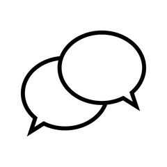 Talk bubble speech icon. Blank empty bubbles vector design elements. Chat on line symbol template