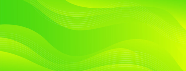 Bright green gradient background with liquid wave shapes. Abstract banner design. Suitable for businesses, sale banners, ads, events, templates, pages, websites, and others