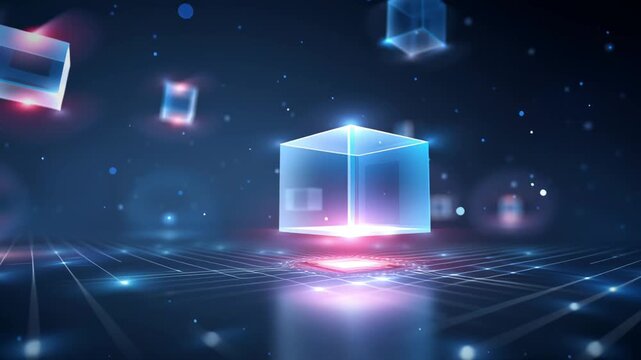 A futuristic representation of quantum data storage systems, showcasing advanced technology in vibrant.