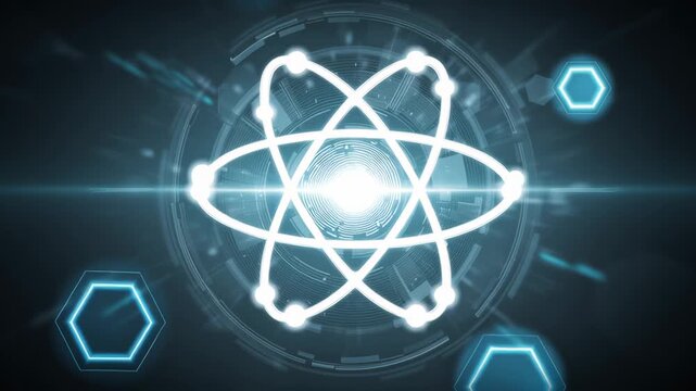 Visualization of quantum computing and ultra-secure data storage, symbolizing encryption, entanglement, and speed.