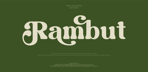 classic minimal fashion designs. Typography modern sans fonts and number for logo brand. vector illustration