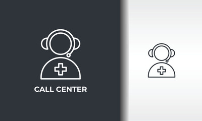 Call Center Vector, Icon Or Logo Sign Isolated Symbol Illustration
