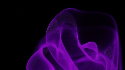 a purple smoke swirl on a black background © Oleksandr