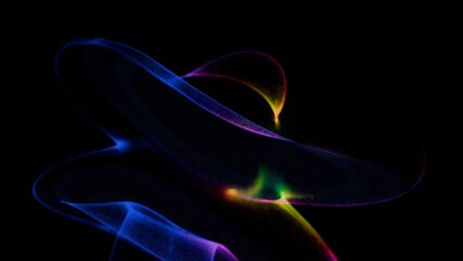 Obraz premium a black background with a colorful pattern