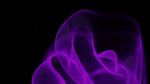 a purple smoke swirl on a black background