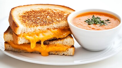 Grilled Cheese Sandwich with Tomato Soup