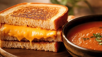 Grilled Cheese Sandwich with Tomato Soup