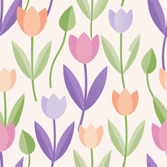 Obraz premium pattern with tulips