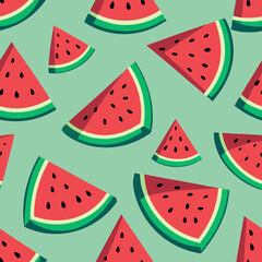 pattern with watermelon