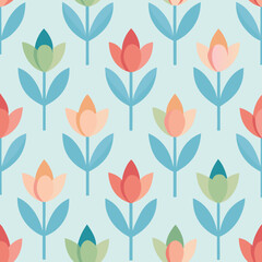 pattern with leaves and flowers