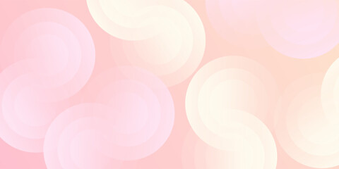 Modern colorful pink and yellow gradations. Circle effect style geometric abstract simple design