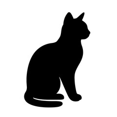 black cat silhouette illustration vector