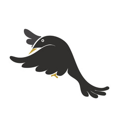 eagle cartoon isolated on white