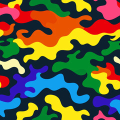 LGBTQ camouflage pattern