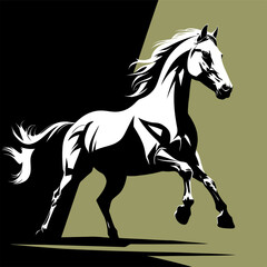 Vector horse silhouette for graphic design
