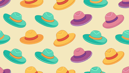 seamless pattern with hats