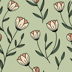 seamless pattern with leaves
