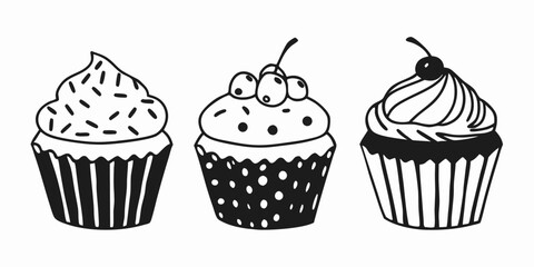 Three delicious cup cakes