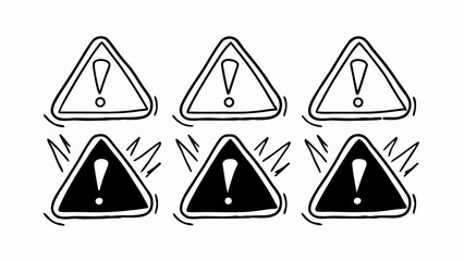 set of warning sign