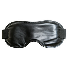 Black silk eye mask for sleep isolated on transparent background